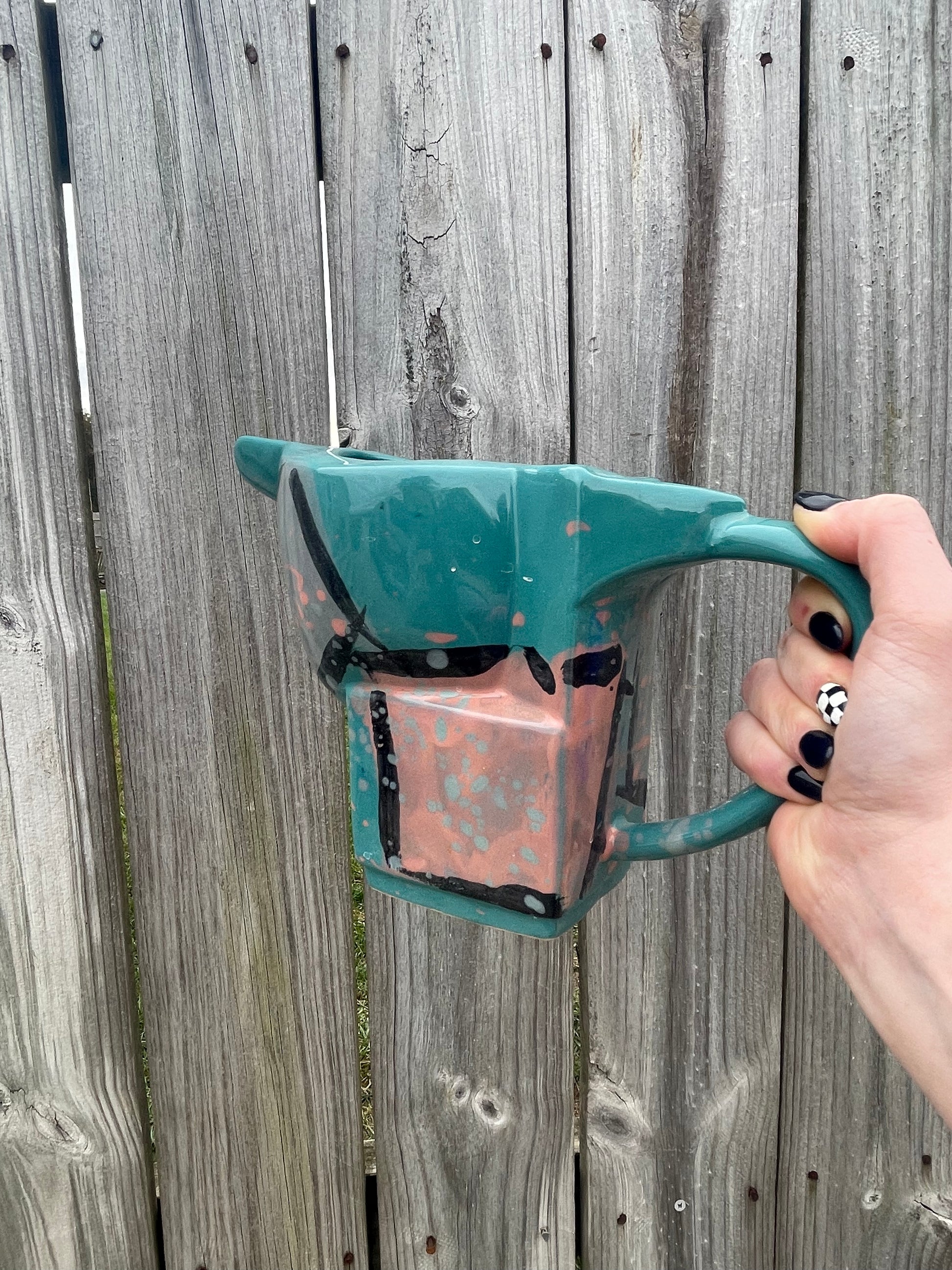 Unique Vintage Handmade pitcher 80’s style