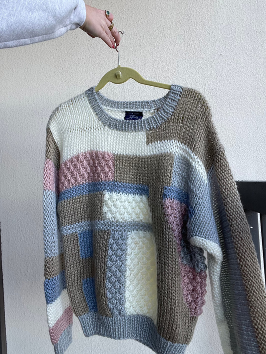 Handmade Color Block Sweater
