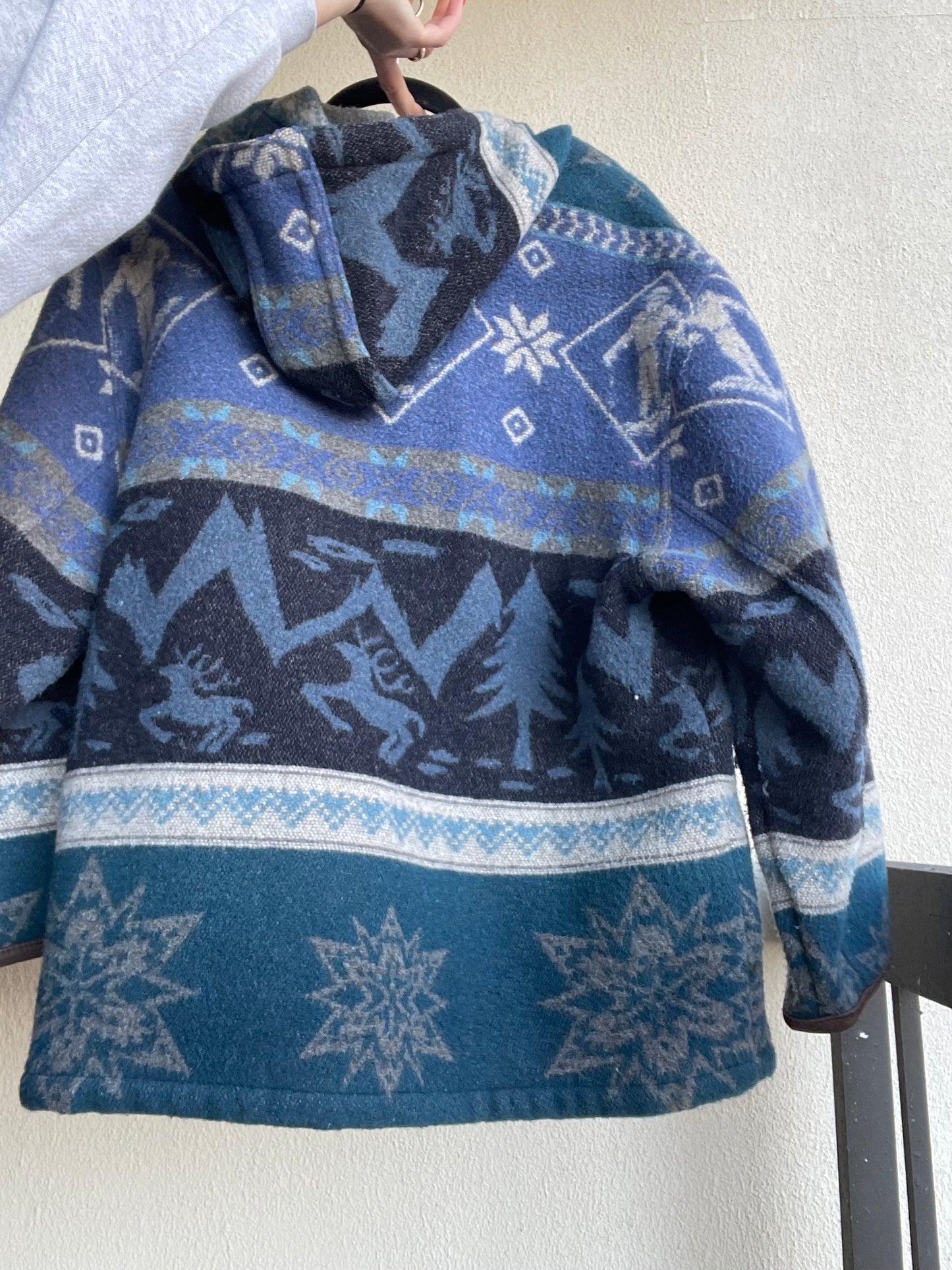 90’s LL.Bean Wool Ski Print Jacket Medium