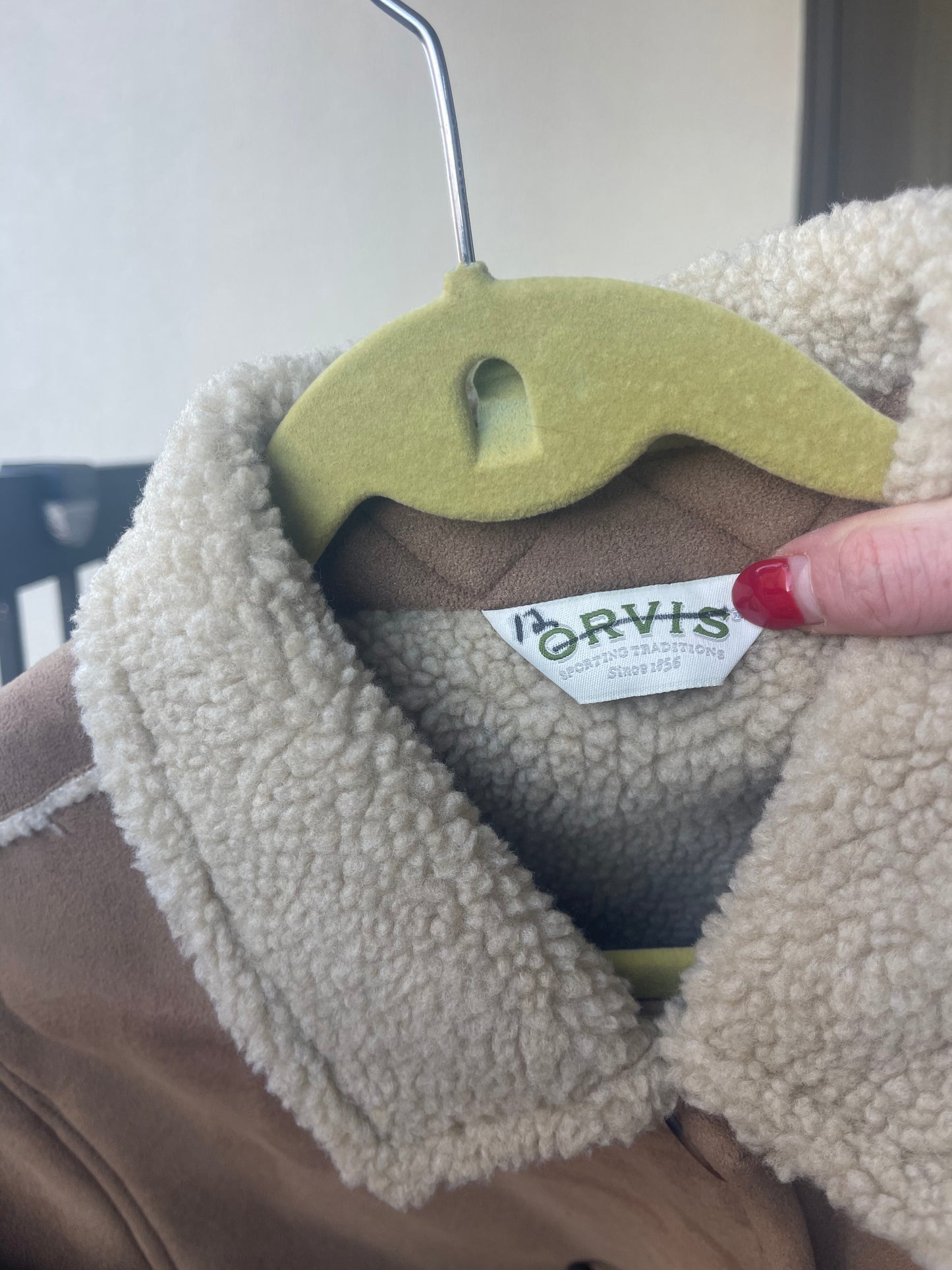 Orvis Sherpa Suede Coat Small