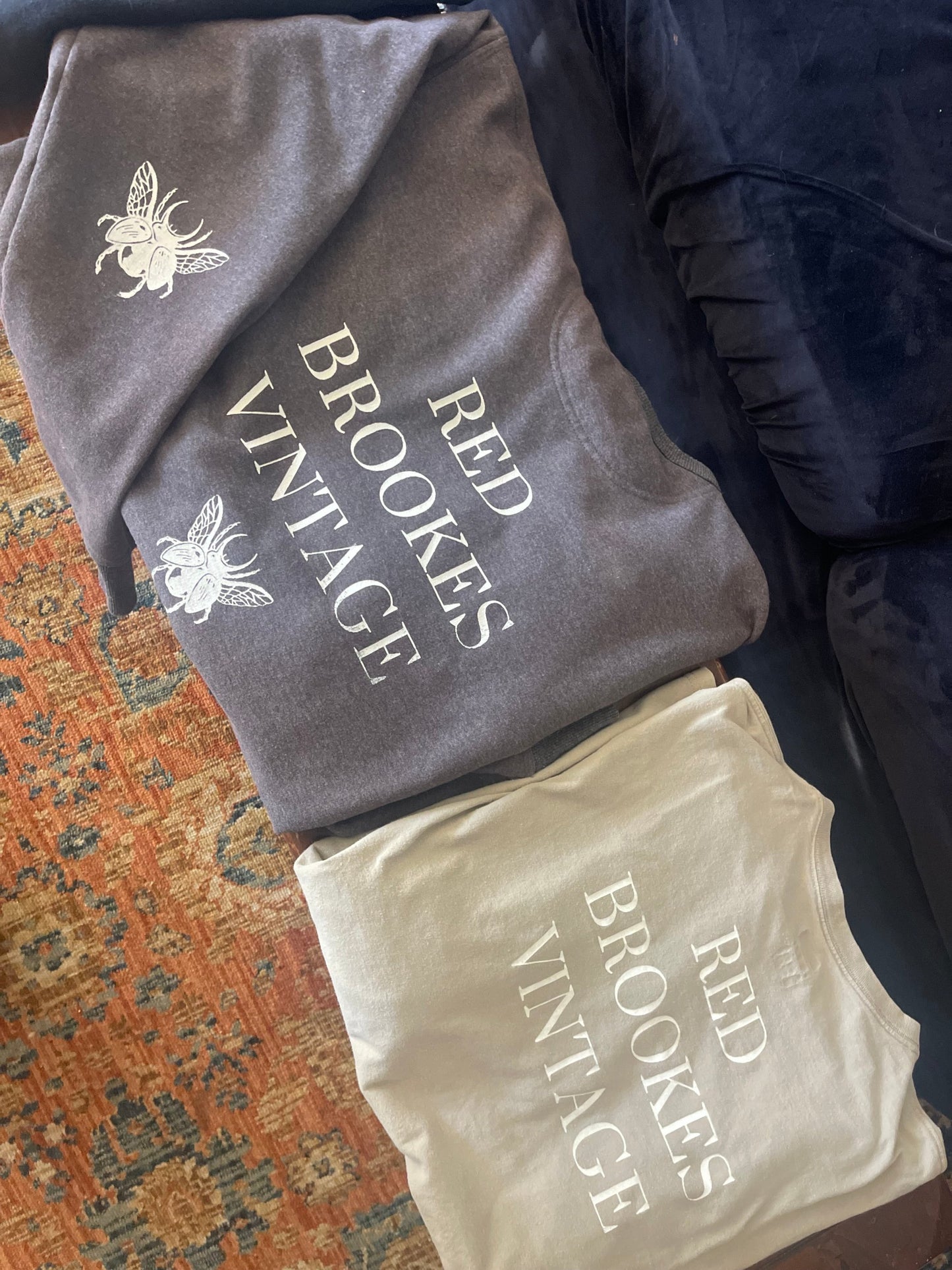 Red Brookes Vintage Hand Printed Merch on Secondhand Clothing examples