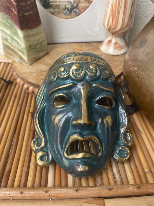 Vintage Brass Theatrical Mask