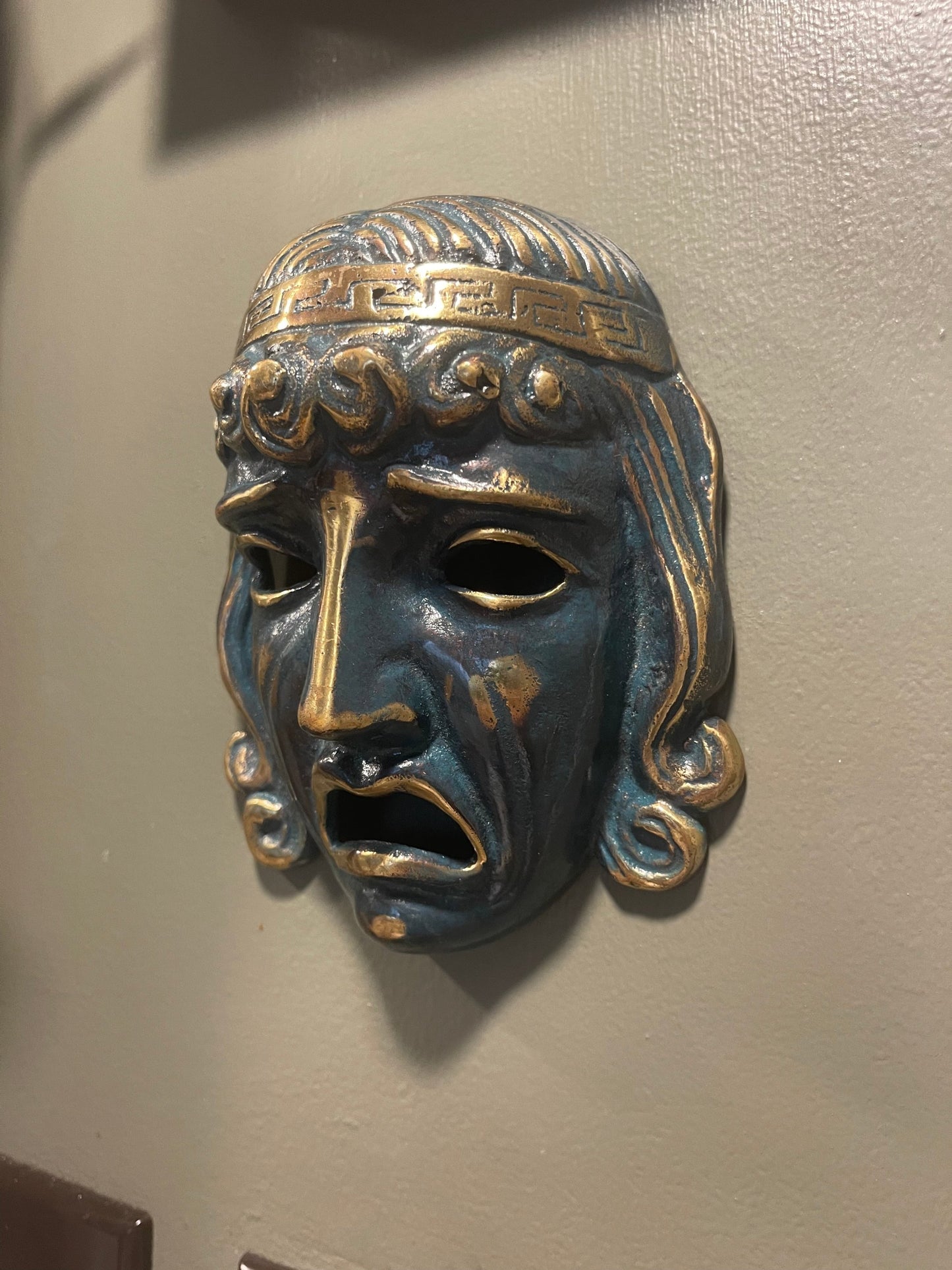 Vintage Brass Theatrical Mask