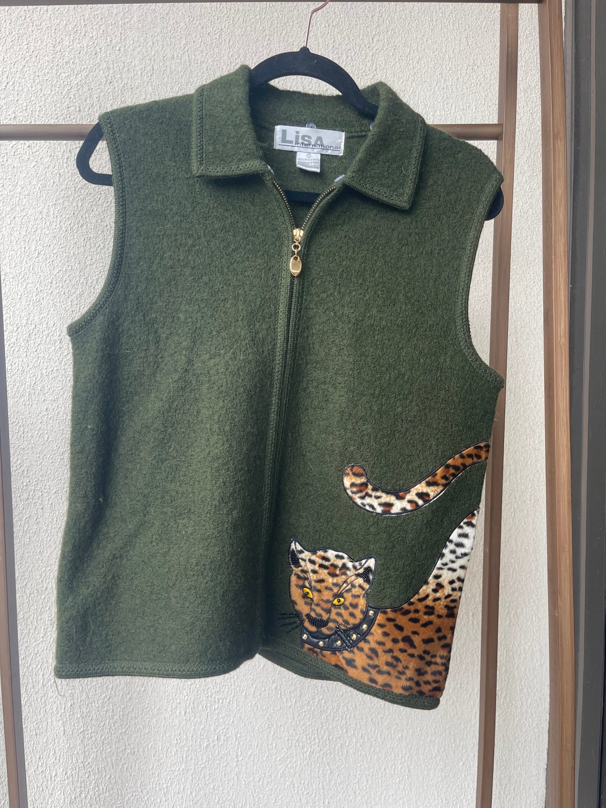 Vintage Wool cat vest