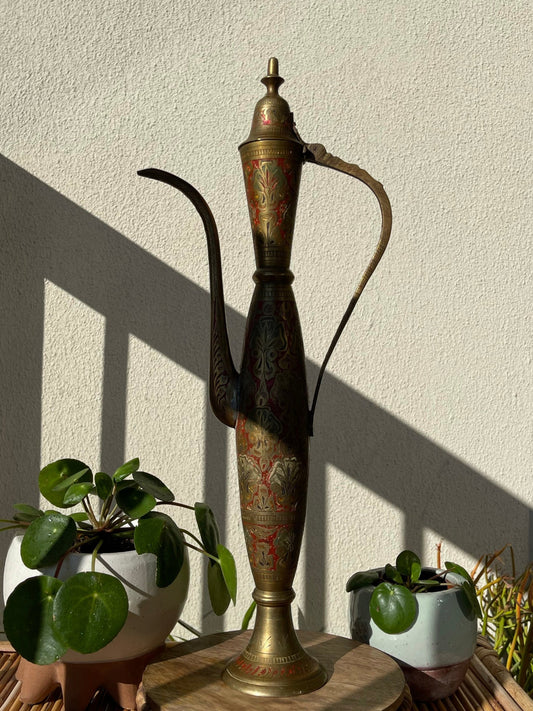 Antique brass aftaba