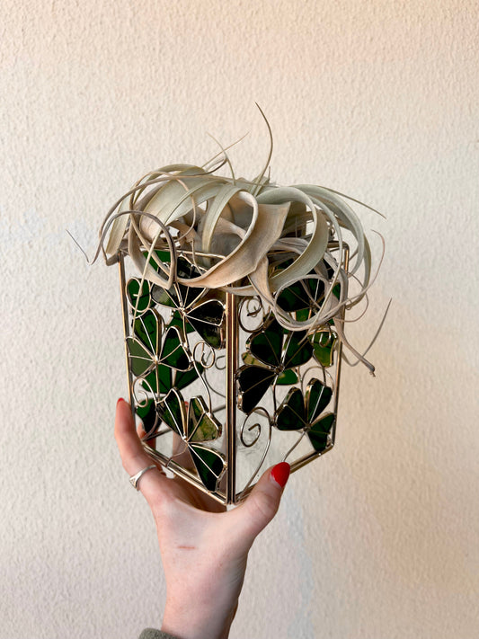 Clover Stained Glass Candle Cage
