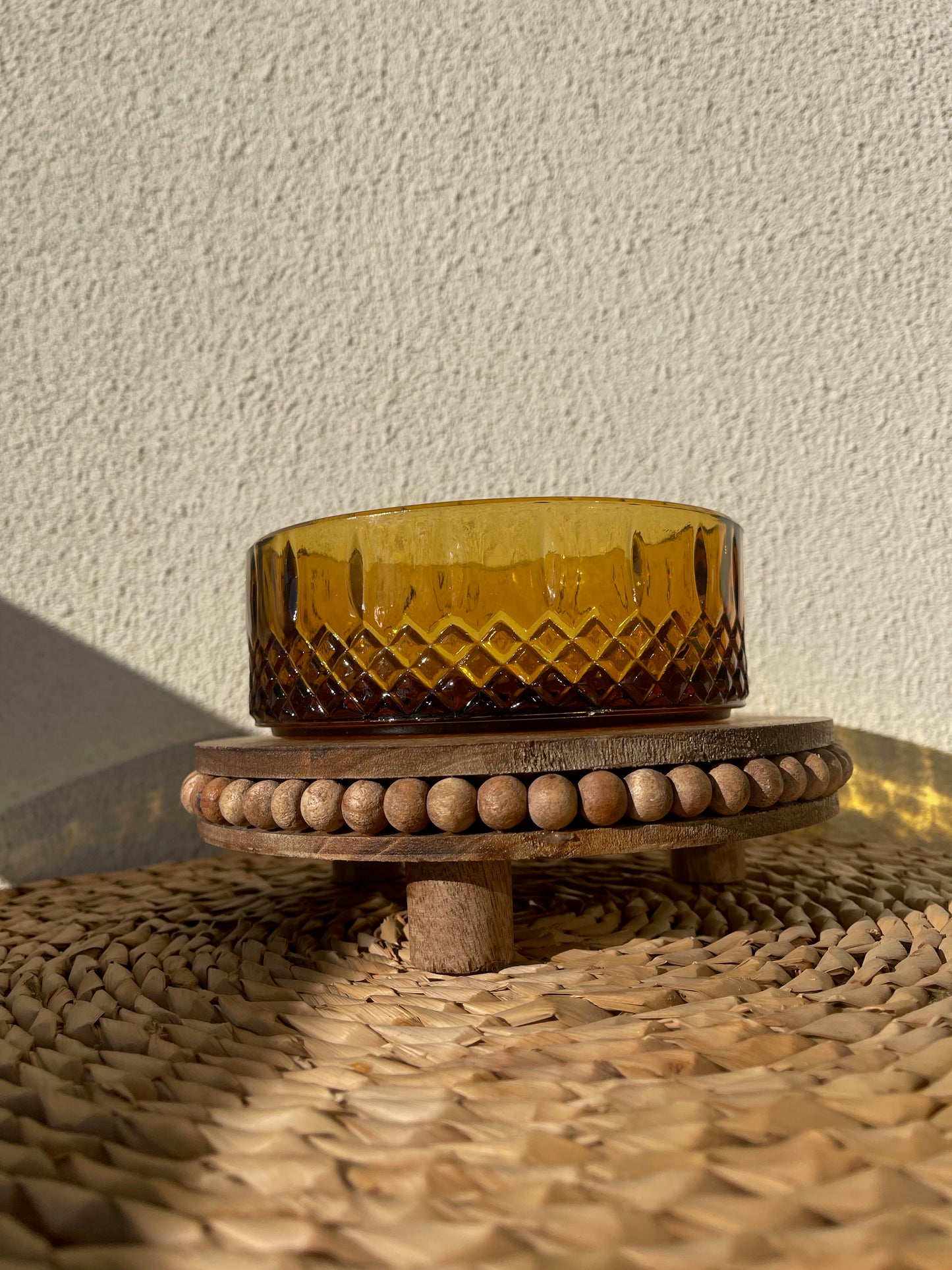 Vintage Amber Glass Bowl