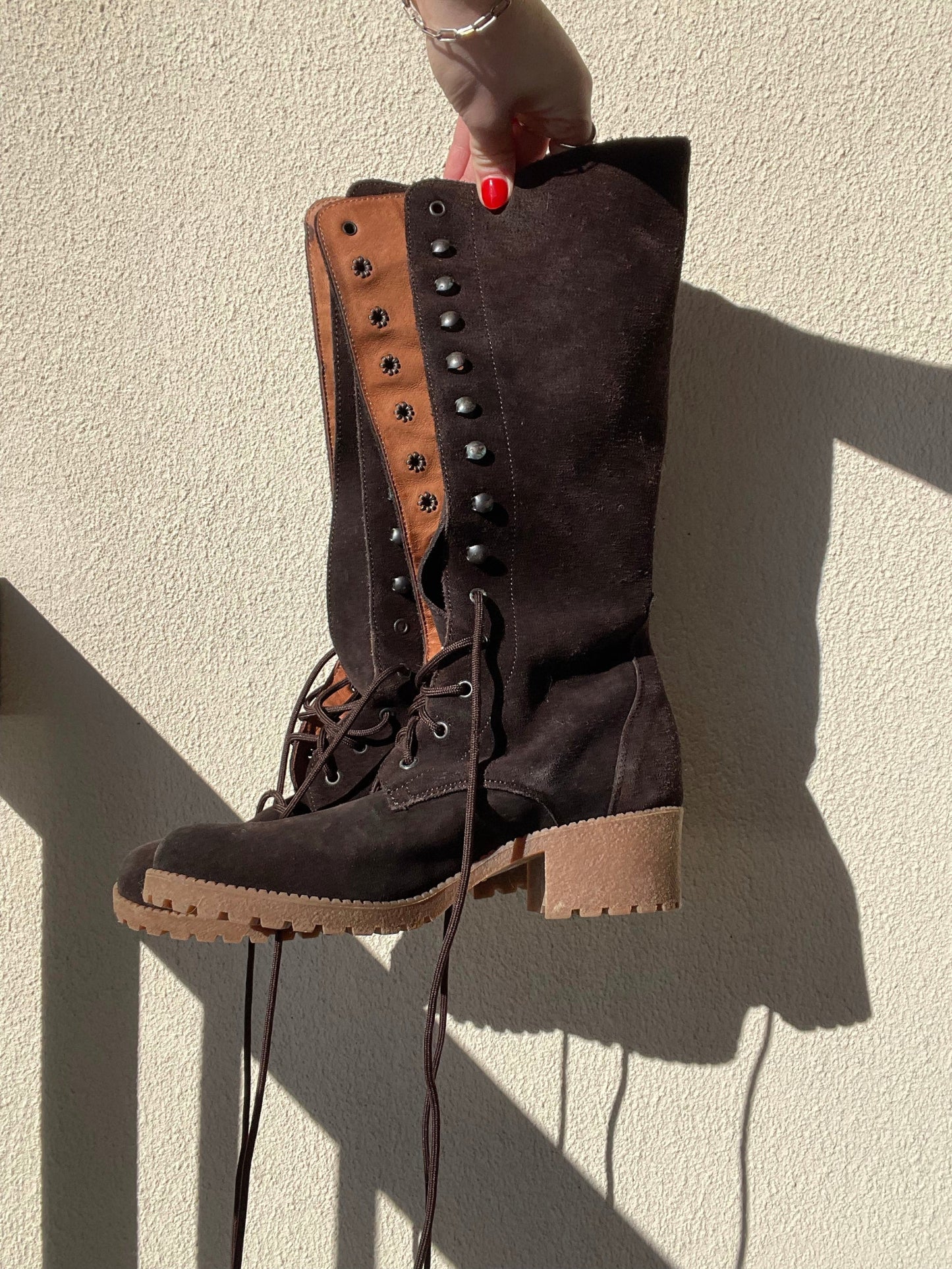 J. Crew Brown Lace up Boots Size 8