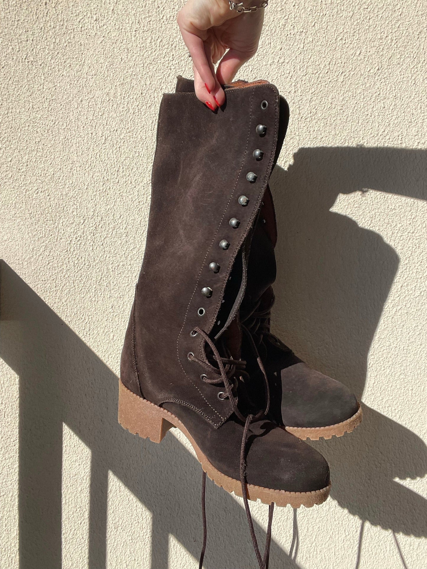 J. Crew Brown Lace up Boots Size 8