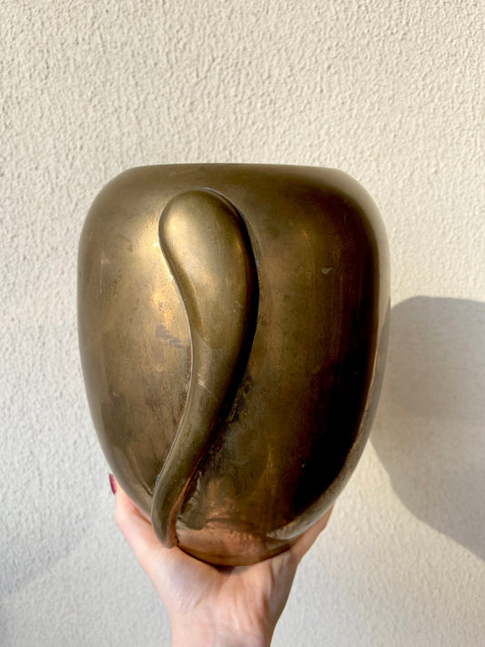 Large Vintage Brass Vase