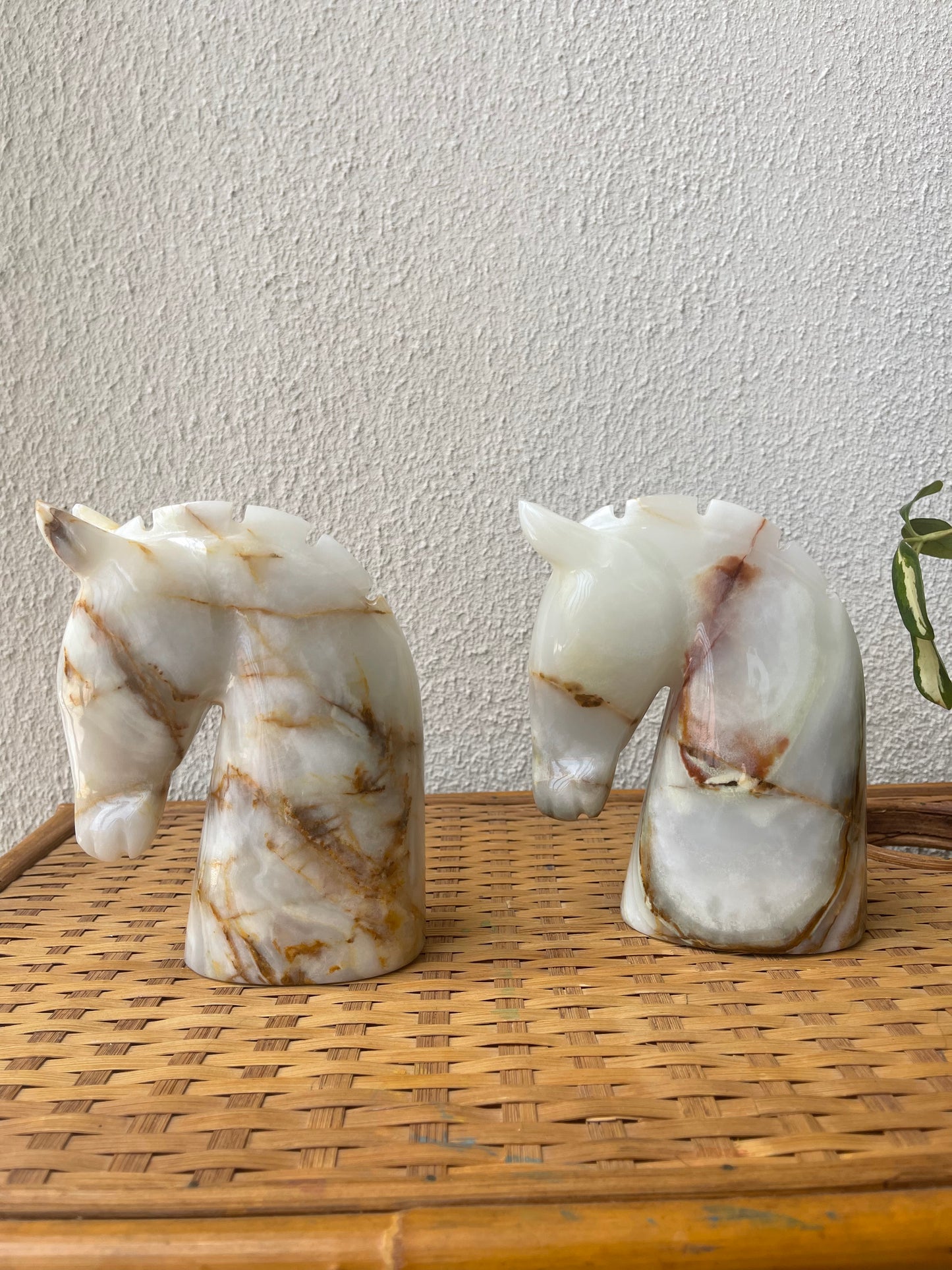 Onyx Horse head bookends