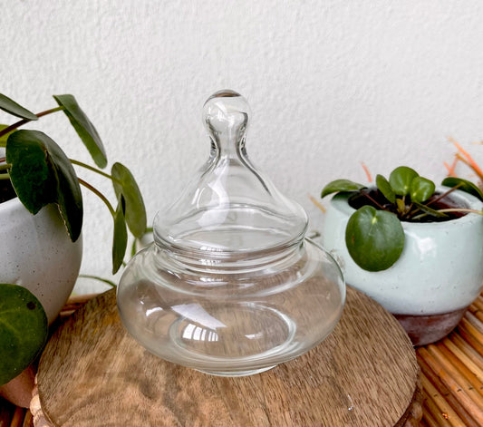 Vintage Glass Circus Tent Top Jar