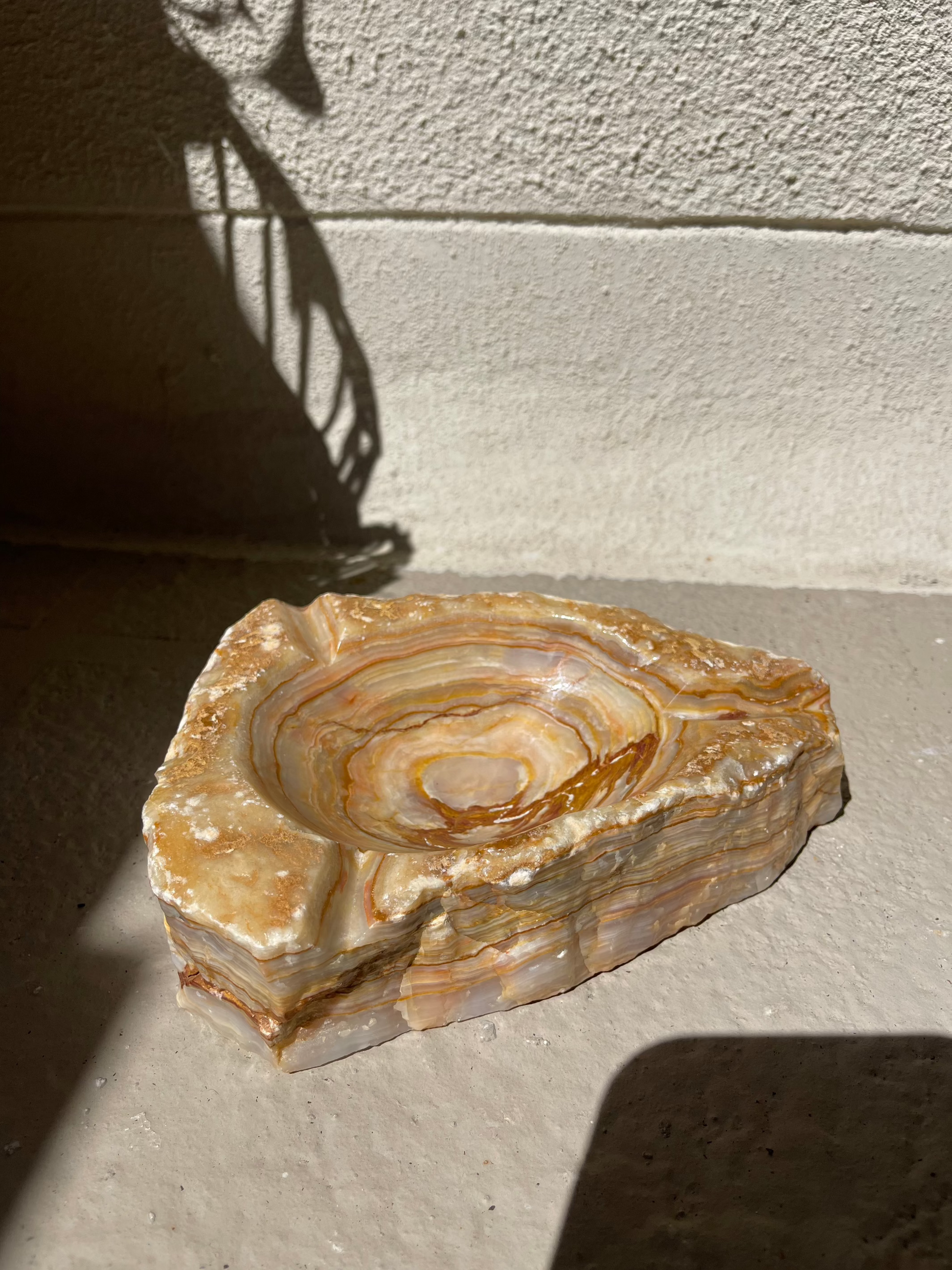 Vintage Stone Onyx Ashtray 1960's