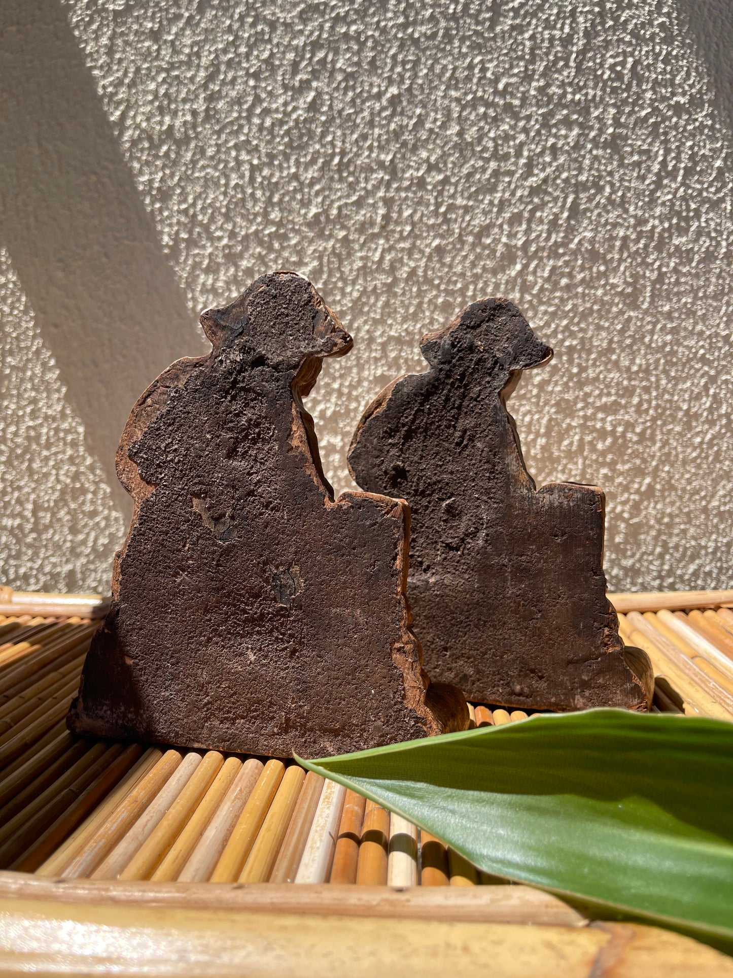 Vintage 1940's Carved Wood Pirate Bookends