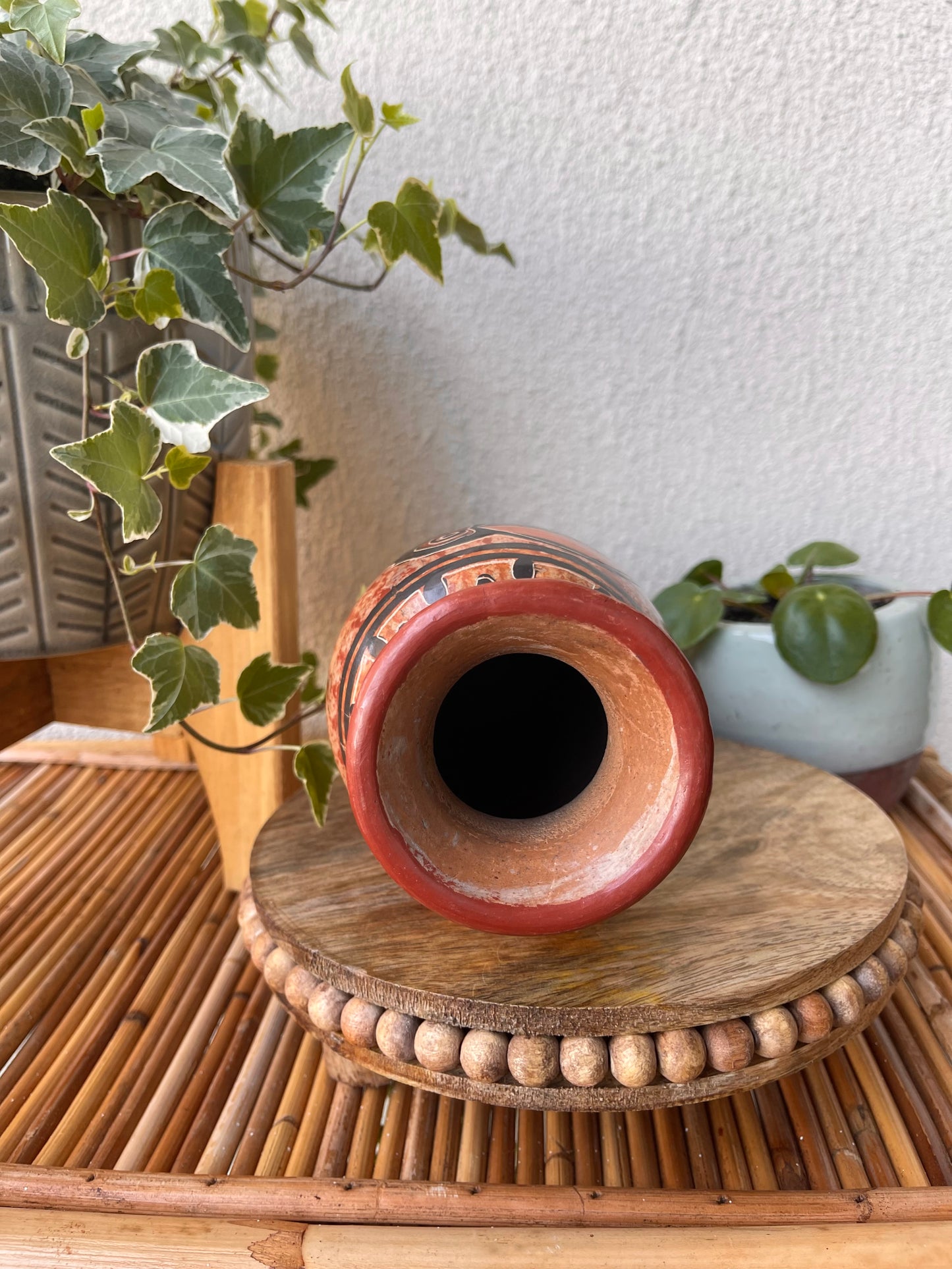 Clay Hand Painted Toucan Vase