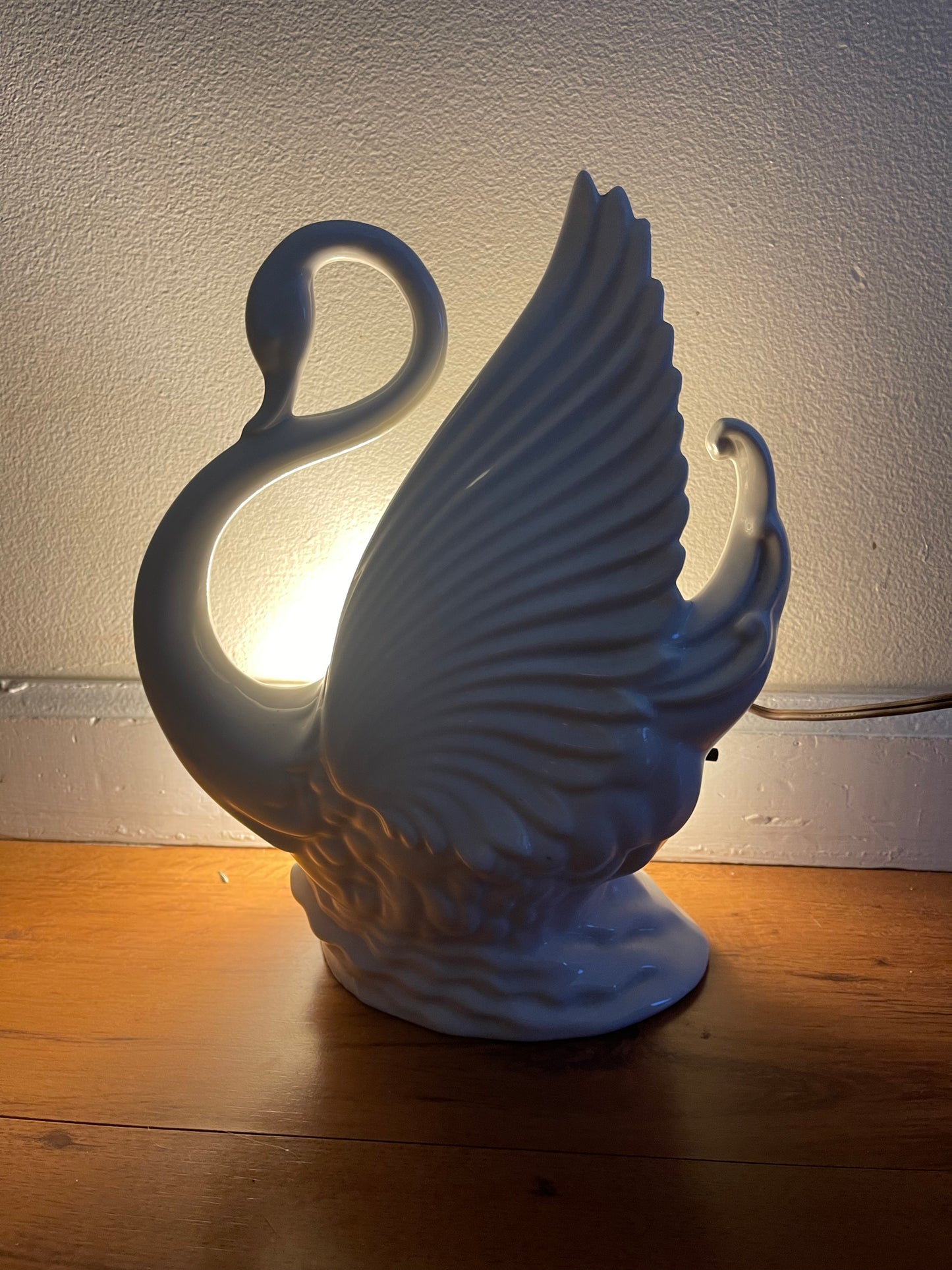 MCM Swan TV Lamp Planter