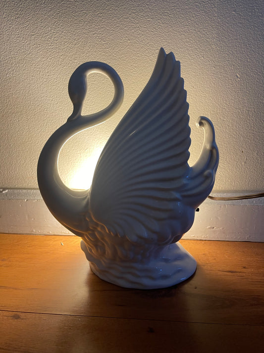 MCM Swan TV Lamp Planter