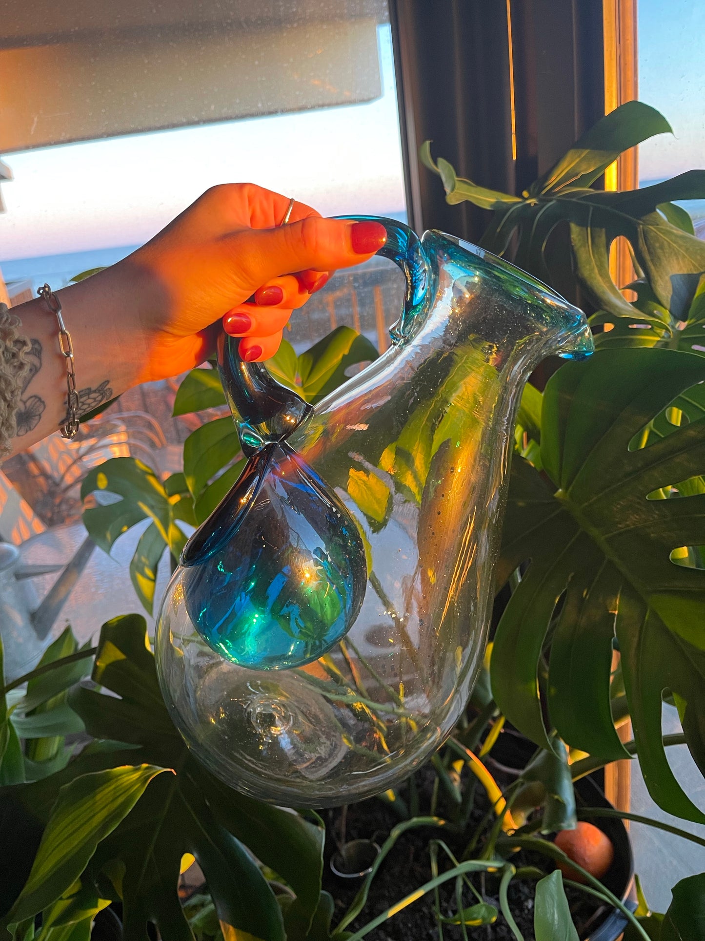 Hand Blown Cocktail Pitcher