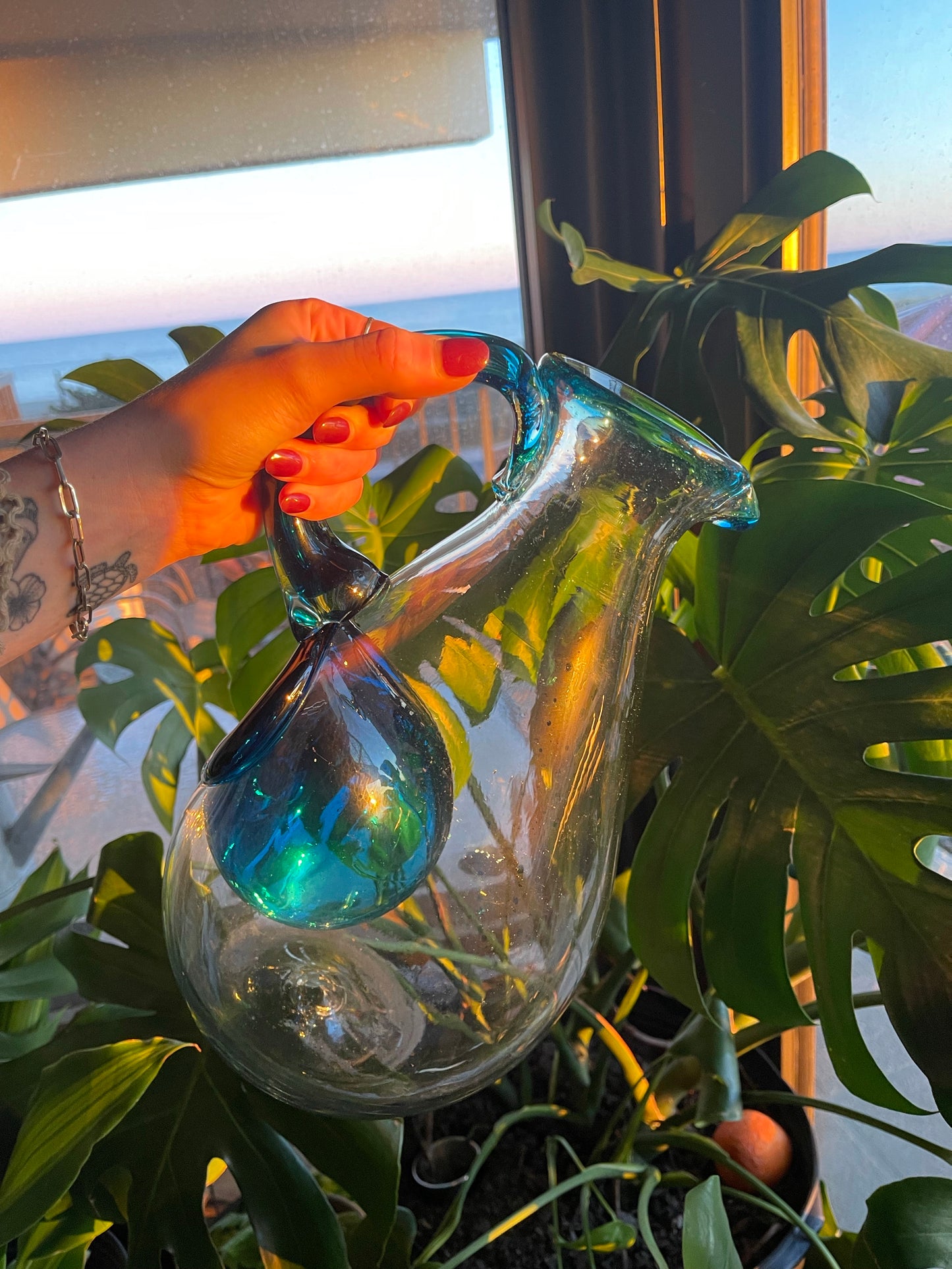 Hand Blown Cocktail Pitcher