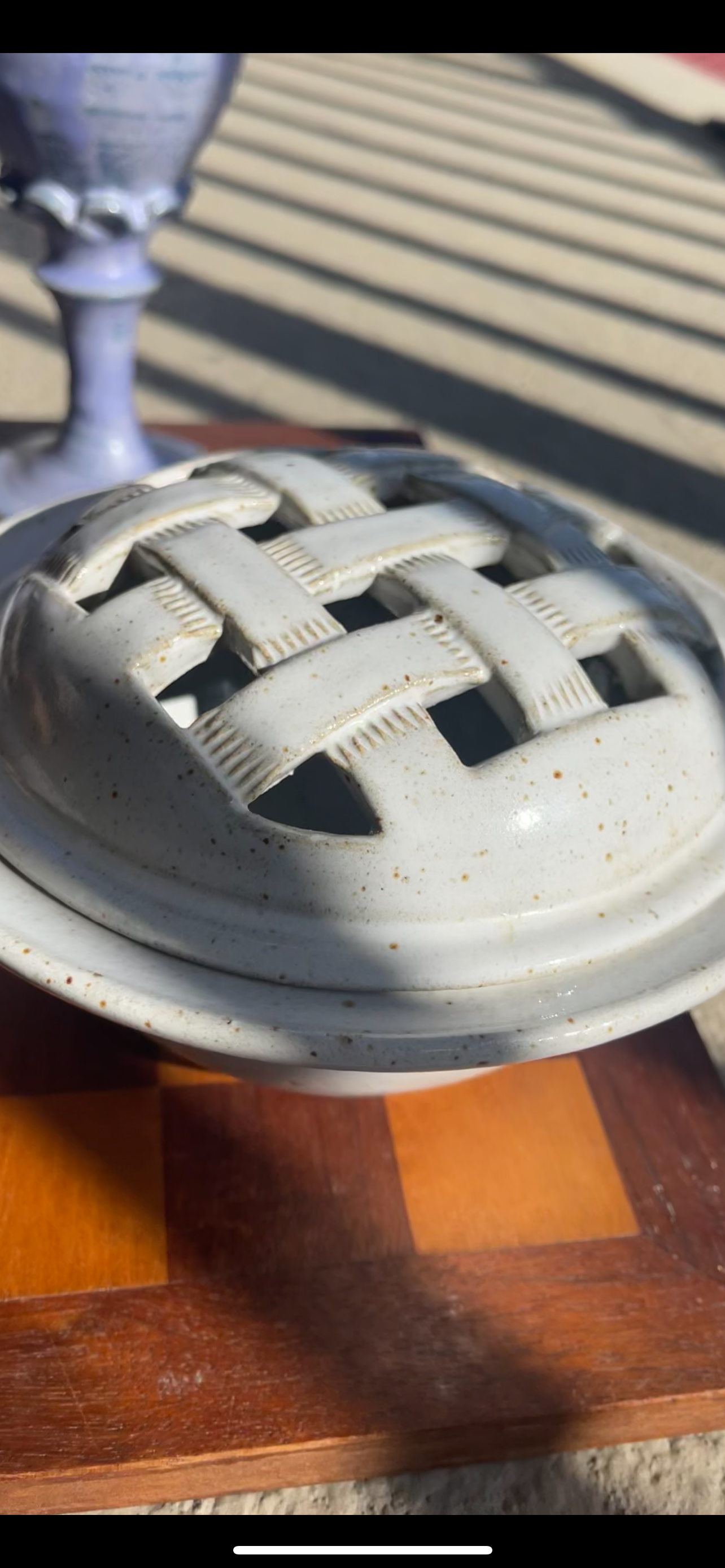 Vintage mini ceramic stoneware pie dish