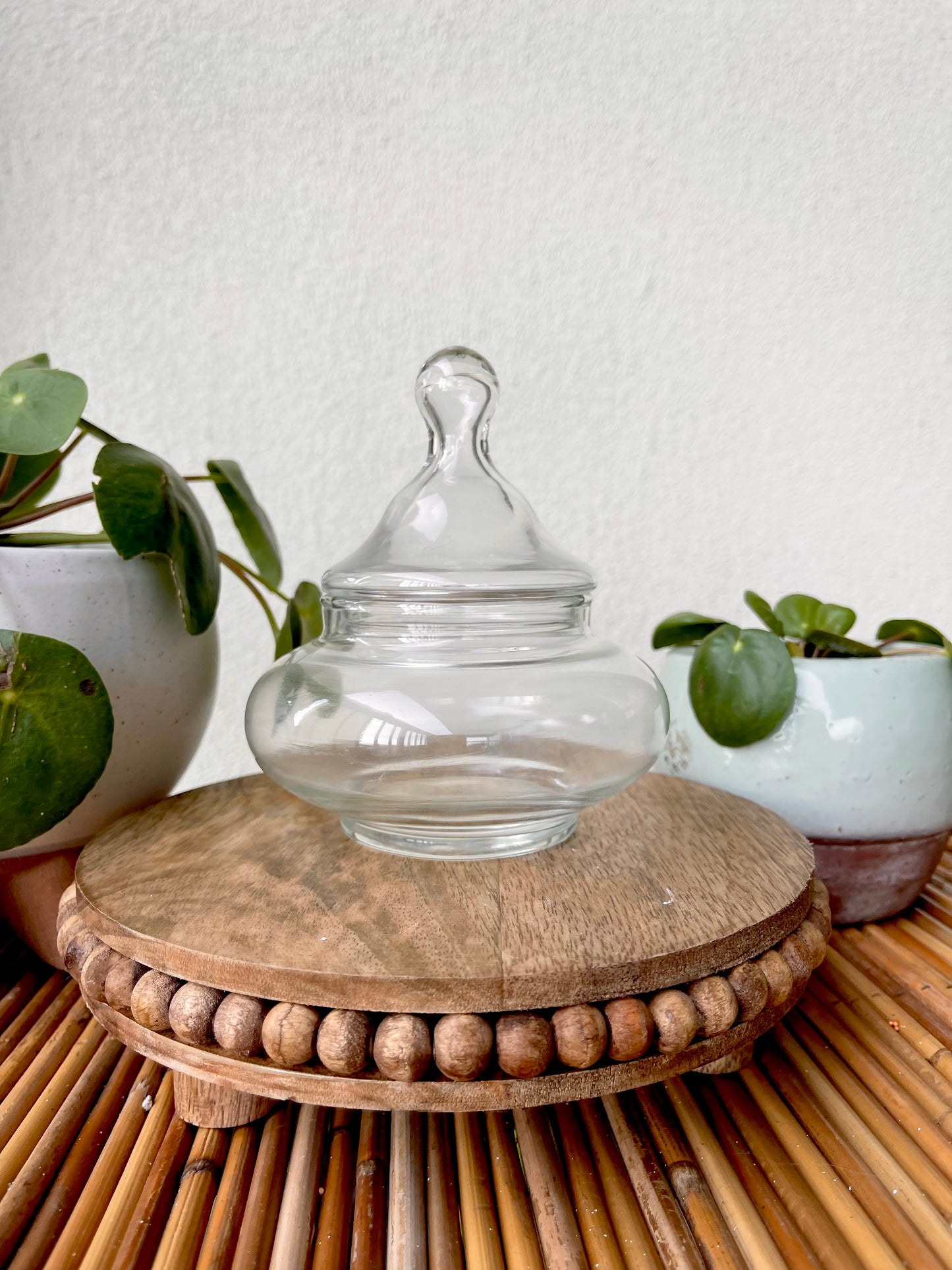 Vintage Clear Glass Candy/ Trinket Jar